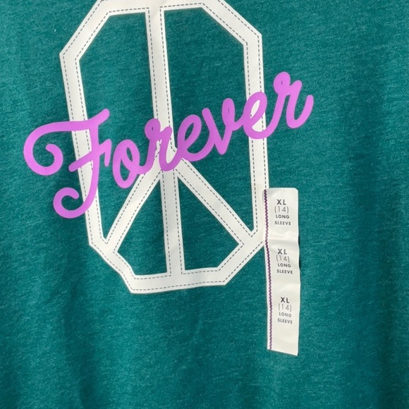 Cat & Jack Girls' Fleece Crew Pullover Sweatshirt Size XL (14) - Picture 4 of 8